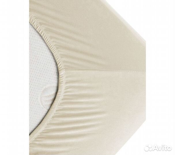 Простынь GoodNight Трикотаж 180х200х20 Бежевый на