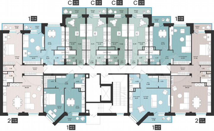Квартира-студия, 28,2 м², 2/9 эт.
