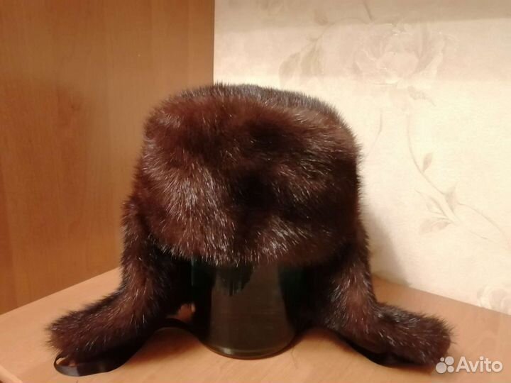 Норковая шапка мужская ушанка