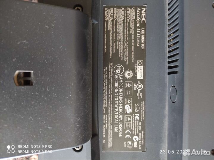 Монитор NEC AccuSync LCD 72vm