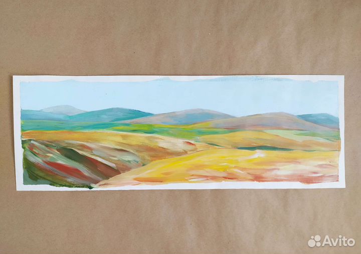 Картина разные природа пейзаж акварель акрил