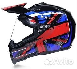 Шлем мотард Great Britain (Синий, S)