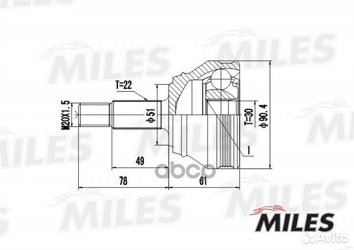 ШРУС VW G1/G2/G3/passat/polo/seat toledo 1.6-2.0