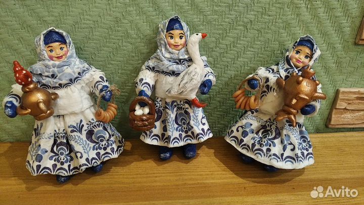 Ватные елочные игрушки
