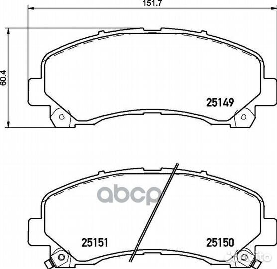 Колодки тормозные дисковые перед NP4005 NIS