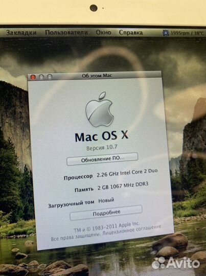 Macbook Apple 1349. Для работы и учебы