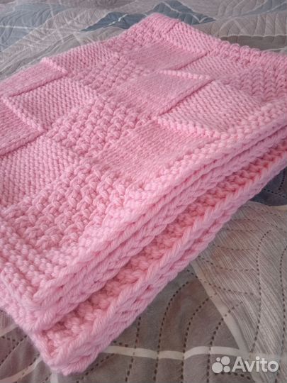 Плед детский вязаный ручная работа