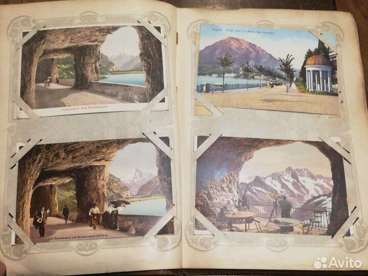 Открытки антикварные в альбоме