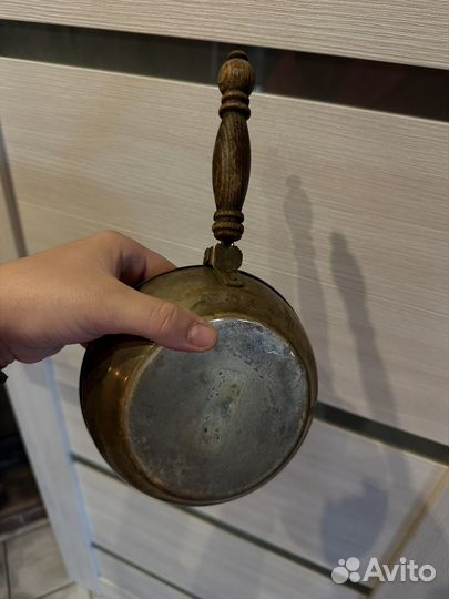 Латунный ковш/ латунная сковорода с крышкой