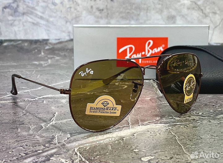 Очки Ray Ban Aviator коричневые