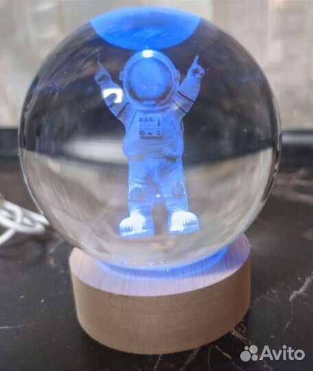 Светильник 3D ночник Хрустальные шары декоративные