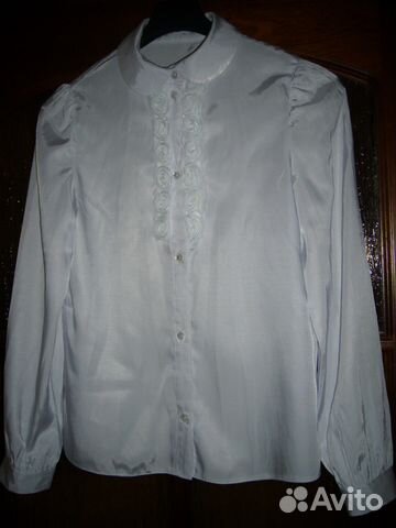 Блузки школьные белые, джемпер на р.152-164