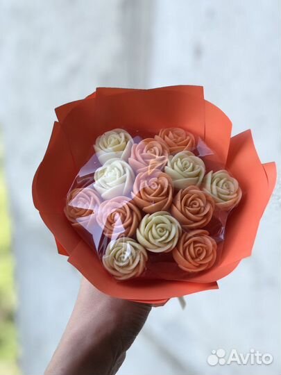 Съедобные букеты из цветов. Шоколадные розы