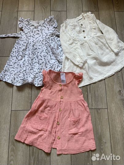 Муслиновое платье для девочки 92 98