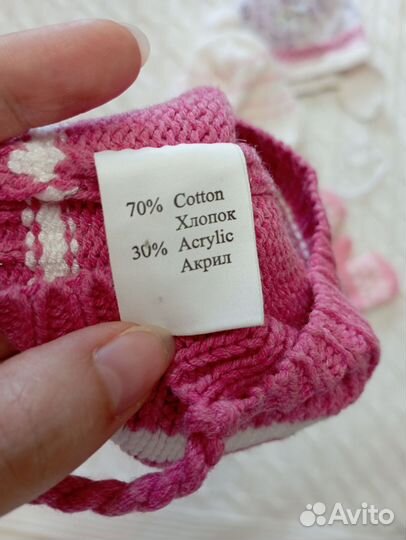 Шапки и варежки для девочки пакетом