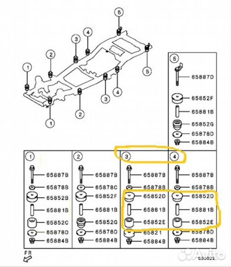 Подушка Mitsubishi Pajero Sport KG 4D56U CES1905