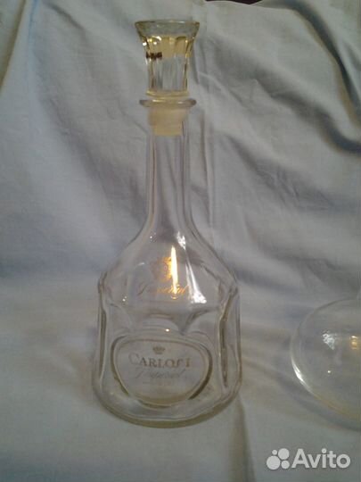 Бутылка графин из под бренди водки штоф