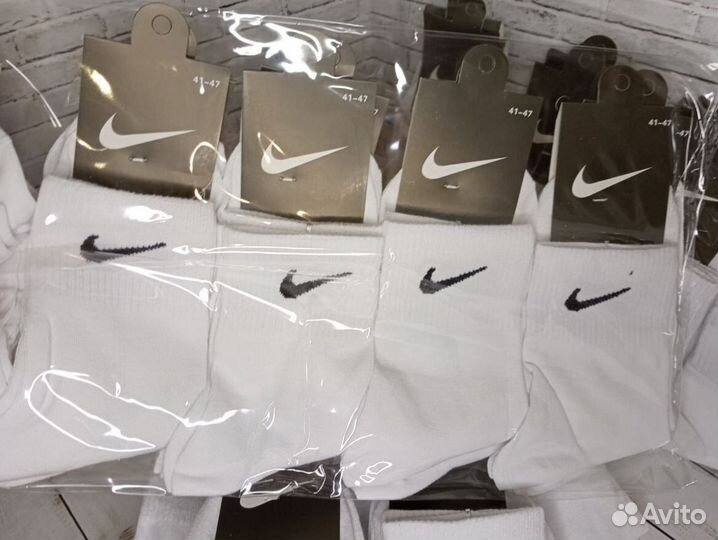 Носки Nike высокие белые