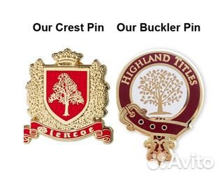 Нагрудный эмалированный значок с гербом Glencoe