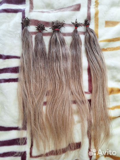 Волосы для наращивания 50 см блонд