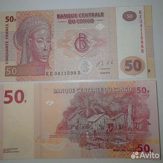 50 франков. Конго