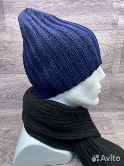 Шапка мужская вязаная из шерсти, Oxigon