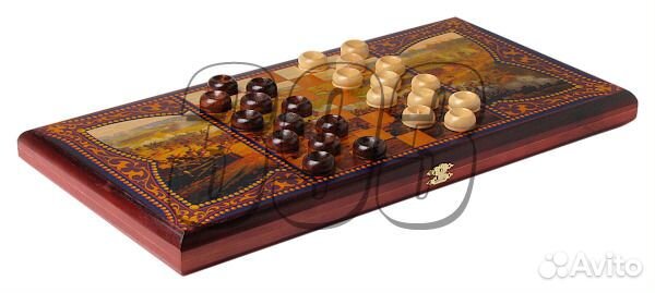 Нарды, шашки Гусарские (средние) (31983)