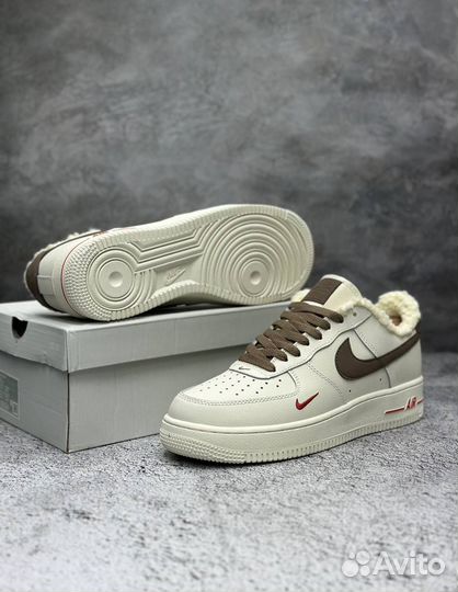 Кроссовкиnike AIR force 1 короткие с мехом