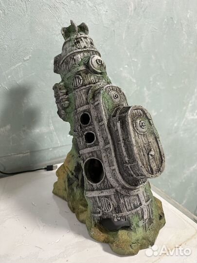 Грот для аквариума подводная лодка