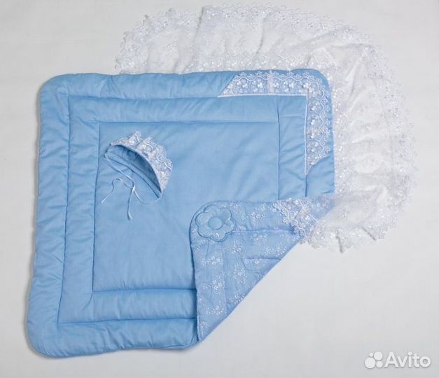 Конверт одеяло на выписку кружевной