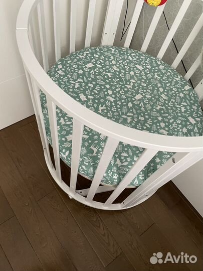 Матрас на круглую кроватку 75 см