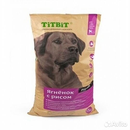 Titbit Сухой корм для собак крупных пород ягненок