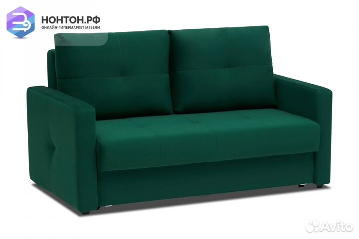 Диван шагающая еврокнижка Вита изумрудный