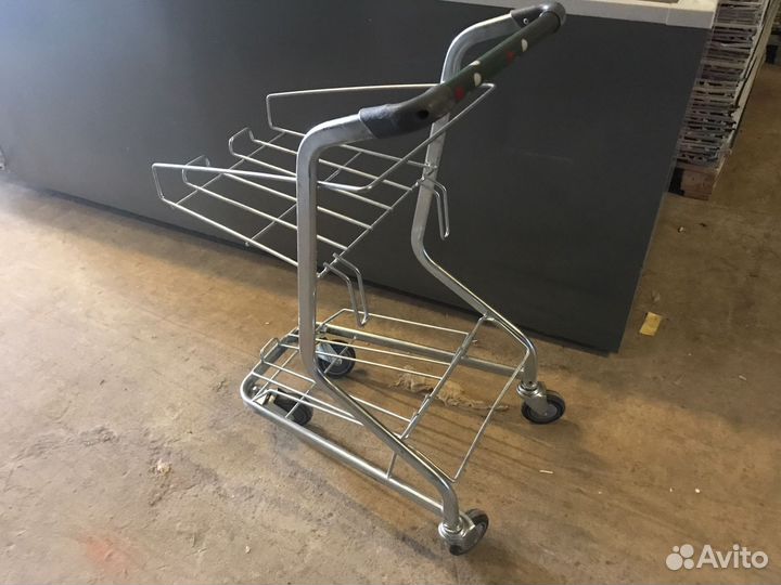Тележка покупательская для двух корзин