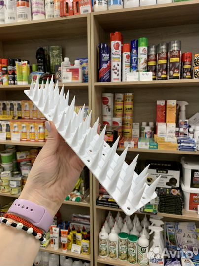 Шипы противоприсадные 30х6х3,8см белые