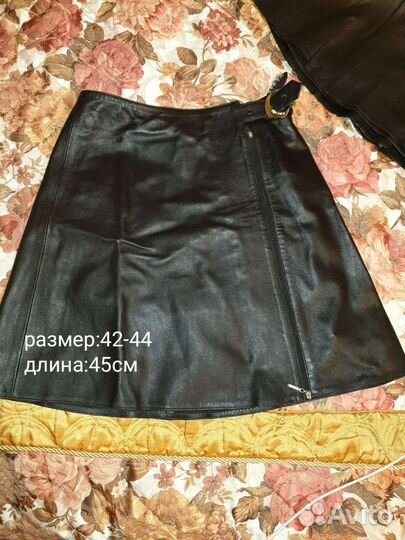 Кожаная юбка натуральная новая