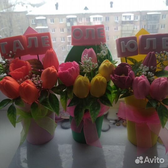 Мыло ручной работы букеты