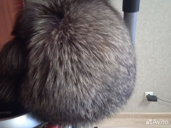 Шапка зимняя меховая женская чернобурка