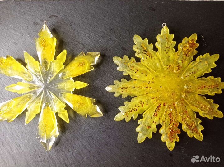 Новогодние игрушки из эпоксидной смолы