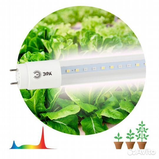 Фитолампа для растений светодиодная fito-18W-Ra90