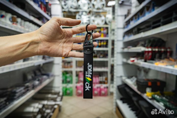 Брелок тканевый, петля с карабином, JDM as F*CK
