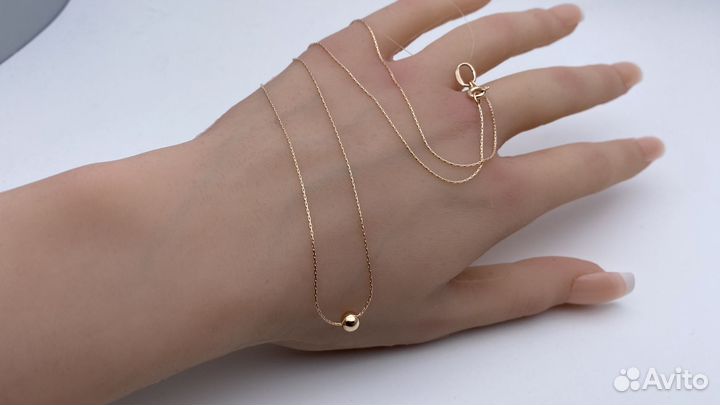 Золотая цепочка с шариком 45