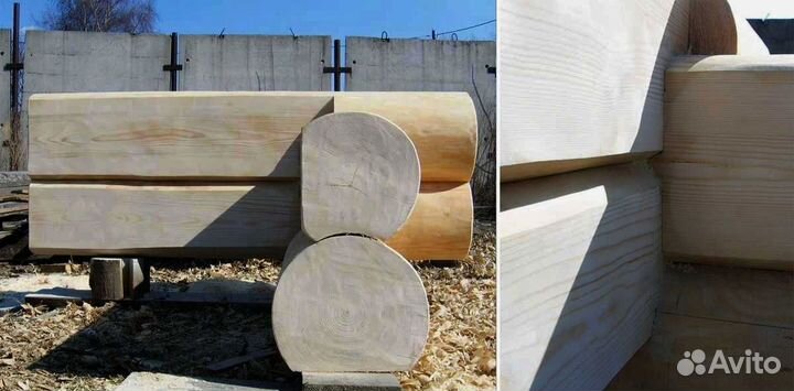 Липа полубревно