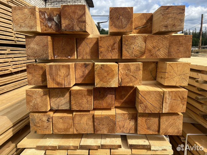Брус сухой 1 сорт 150х150х6000 влажность 10-12