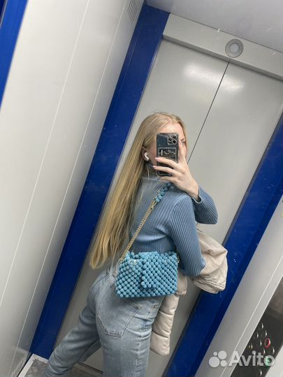 Сумка из бусин шамбала