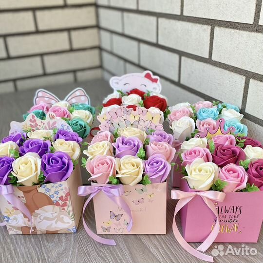 Мыльные букеты на корпоратив розы