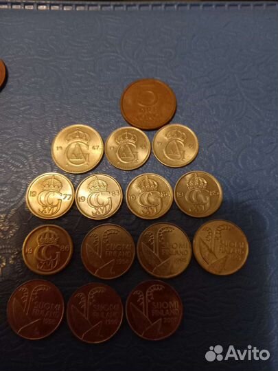 Монеты Швеции, Норвегии, Финляндии по годам