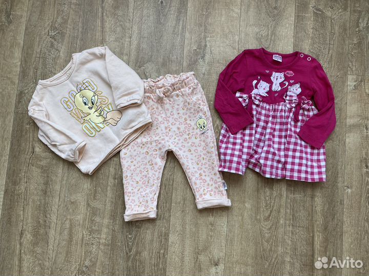 Вещи пакетом на девочку 80 размер