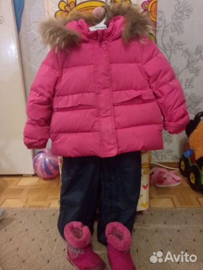 Зимний костюм для девочки 92