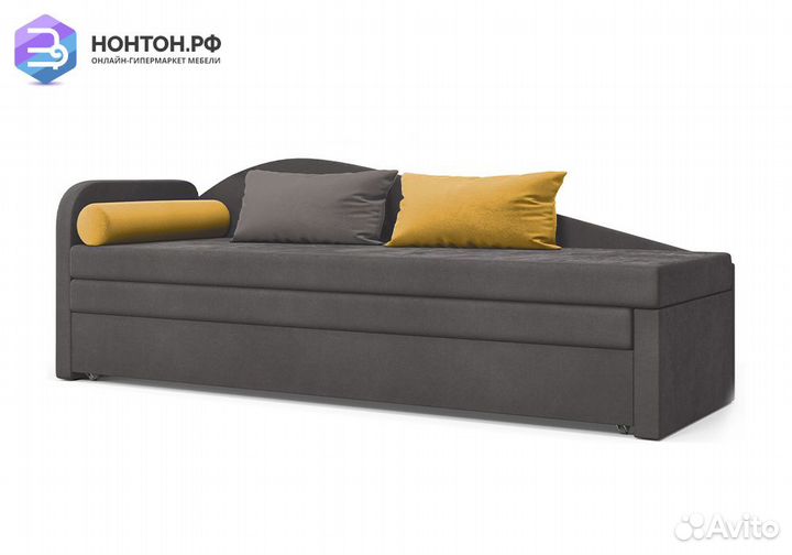 Диван еврософа Верди левый серый